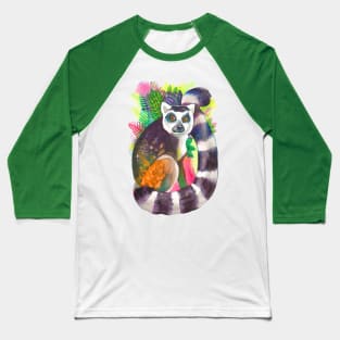 Ringtail Lemur Magic Forest Baseball T-Shirt